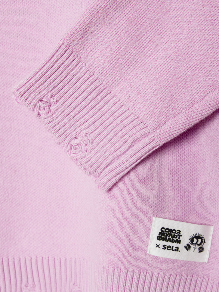 вязаный джемпер для девочек  x союзмультфильм из россии вид сбоку