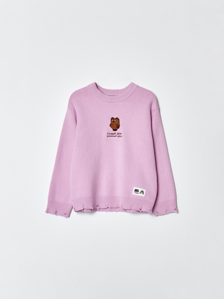 Вязаный джемпер SELA x Союзмультфильм для девочек, арт. 33757