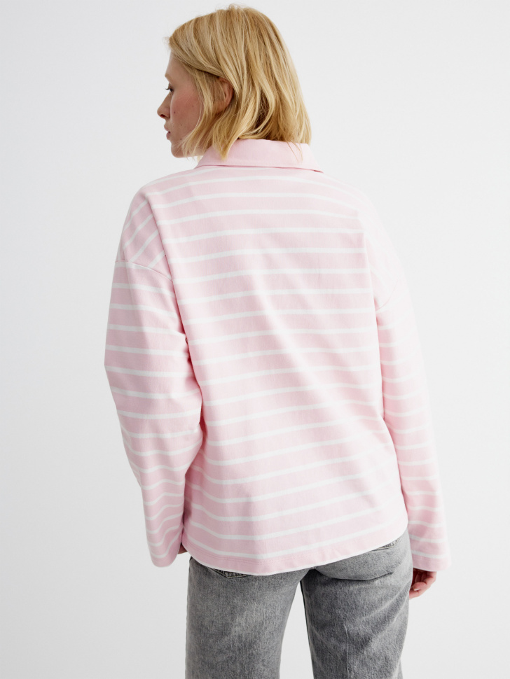 поло-лонгслив оверсайз из футера по цене 2799 руб вид справа