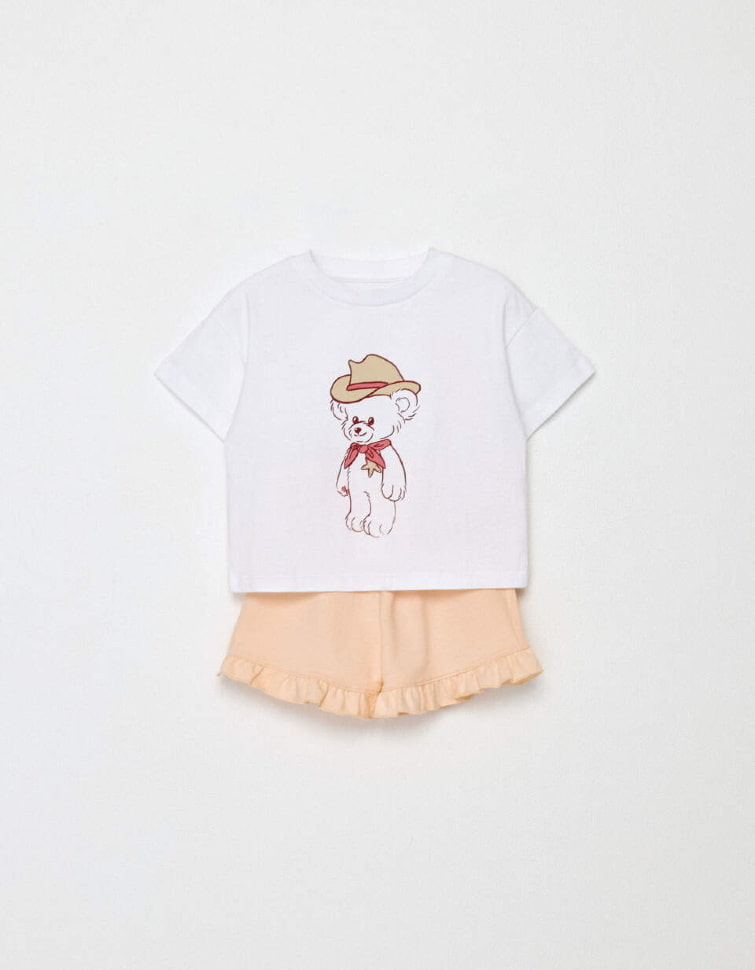 

Комплект из футболки и шорт для девочек, 5805043702