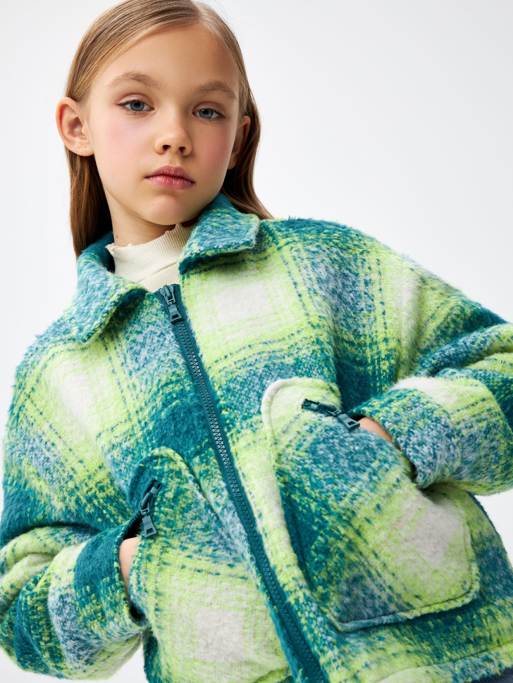 

Куртка в клетку для девочек