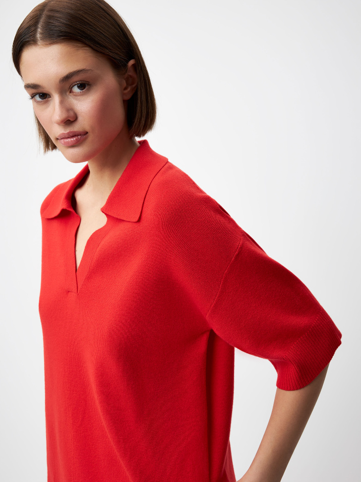 

Вязаное поло оверсайз