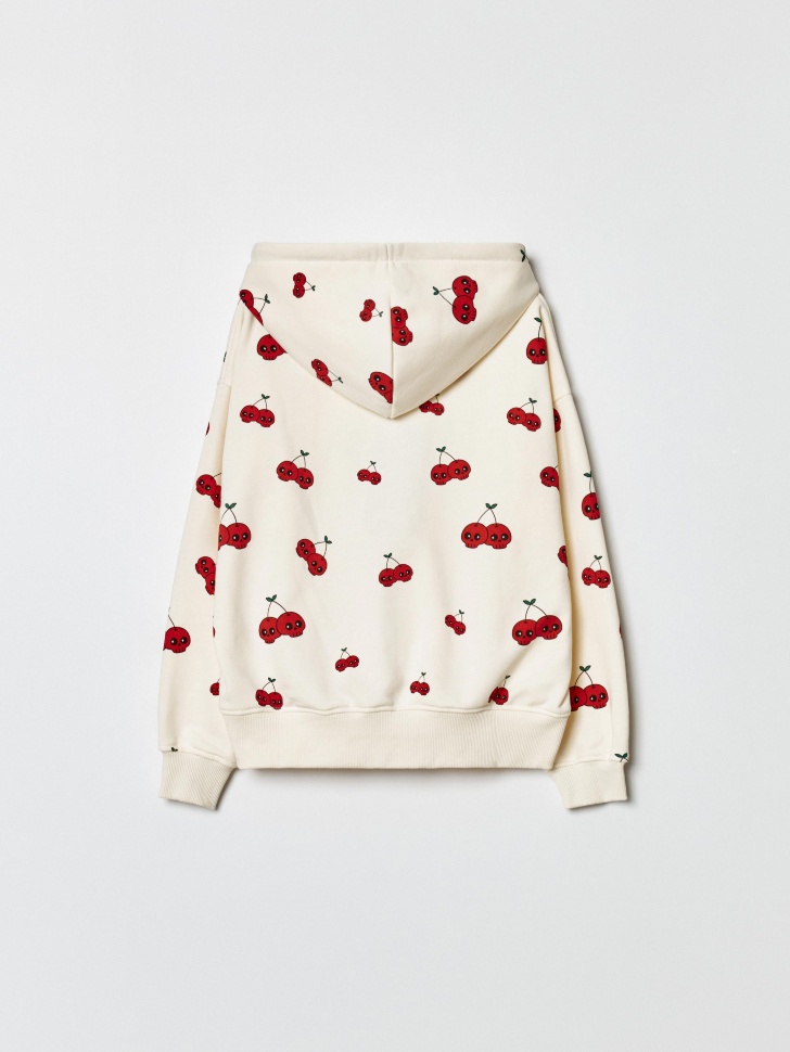 толстовка оверсайз с принтом для девочек от бренда sela вид слева