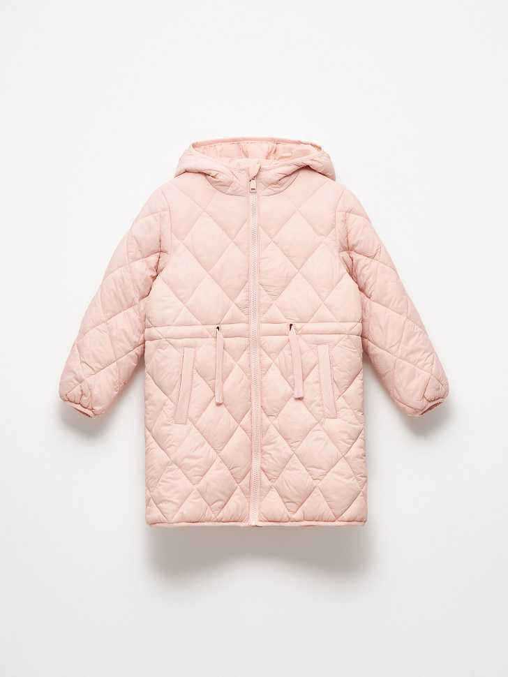 Стеганое пальто для девочек (розовый, 110) sela 4680129603427 - фото 1