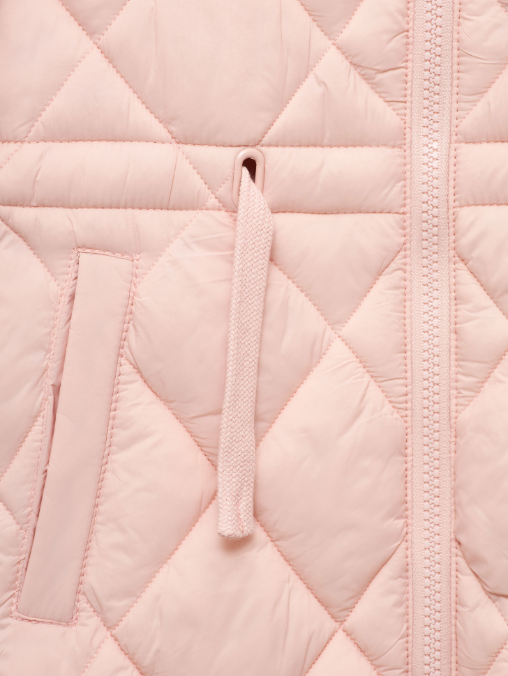 Стеганое пальто для девочек (розовый, 110) sela 4680129603427 - фото 2