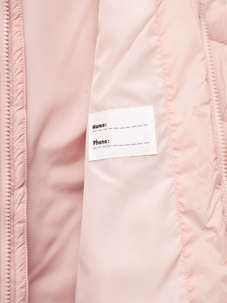 Стеганое пальто для девочек (розовый, 110) sela 4680129603427 - фото 3