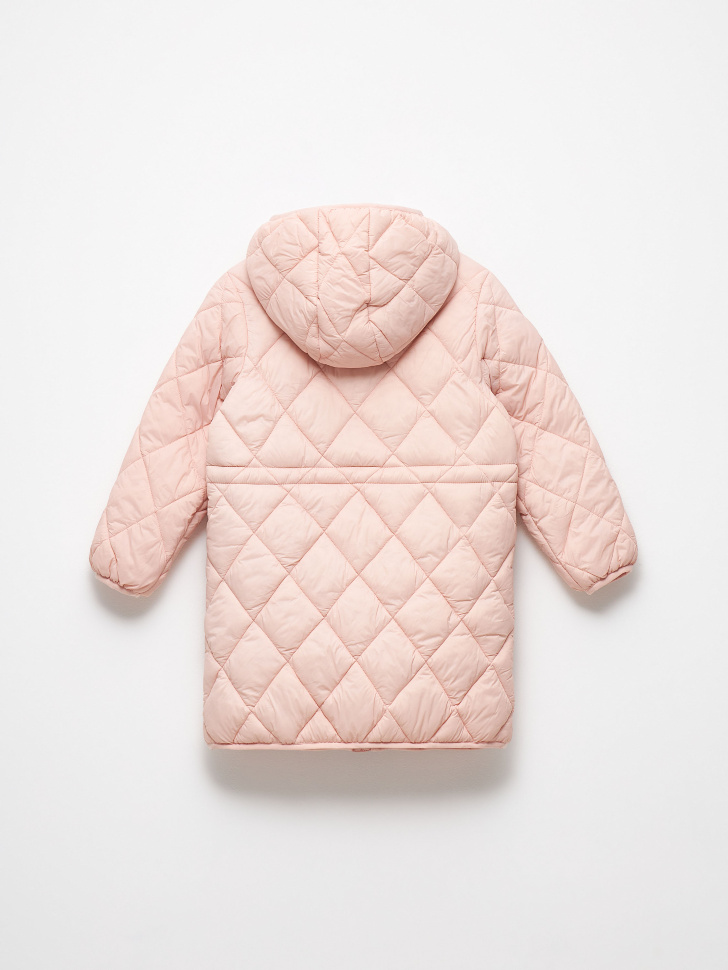 Стеганое пальто для девочек (розовый, 110) sela 4680129603427 - фото 4