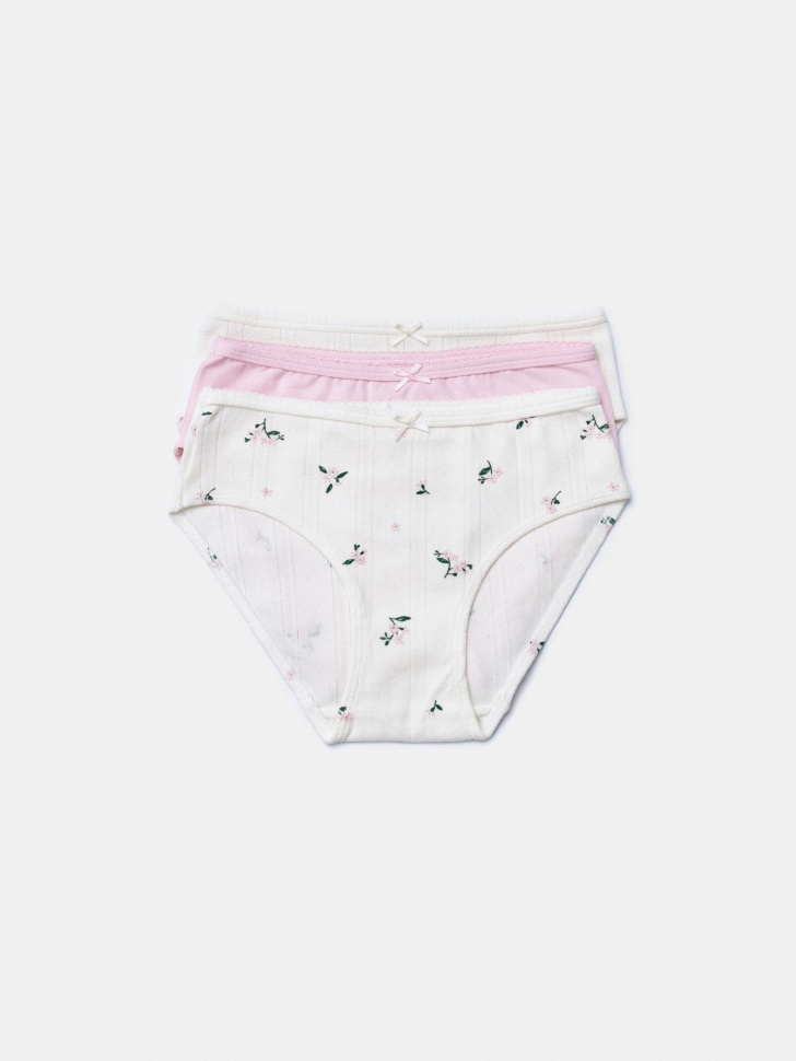 Набор из 3 трусов-слипов для девочек SELA, разноцветный, арт. 50446