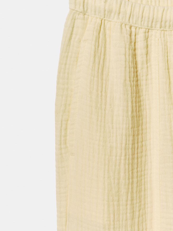 свободные брюки из муслина для девочек из россии вид сбоку