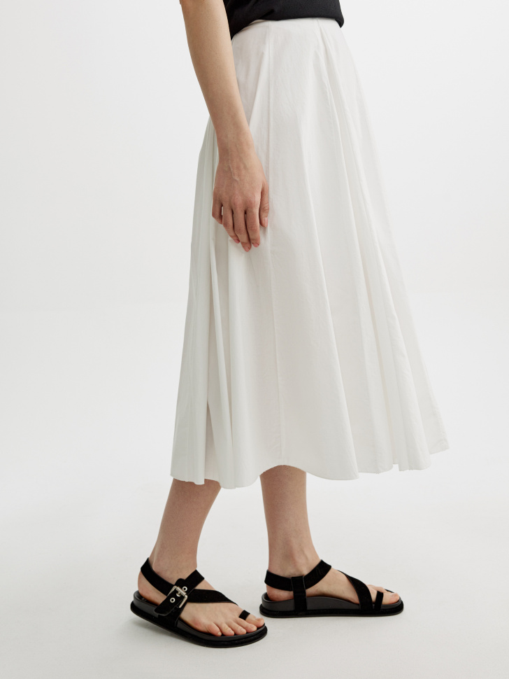 юбка миди с клиньями из хлопка и вискозы по цене 3999 руб вид справа