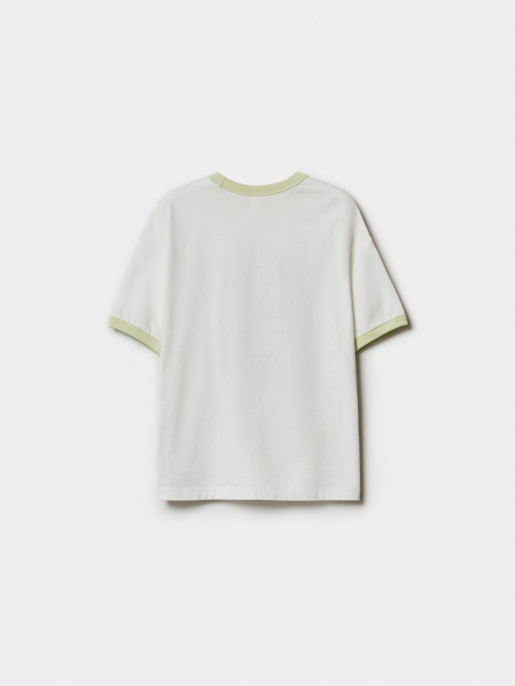 футболка оверсайз с принтом для девочек из россии вид сбоку