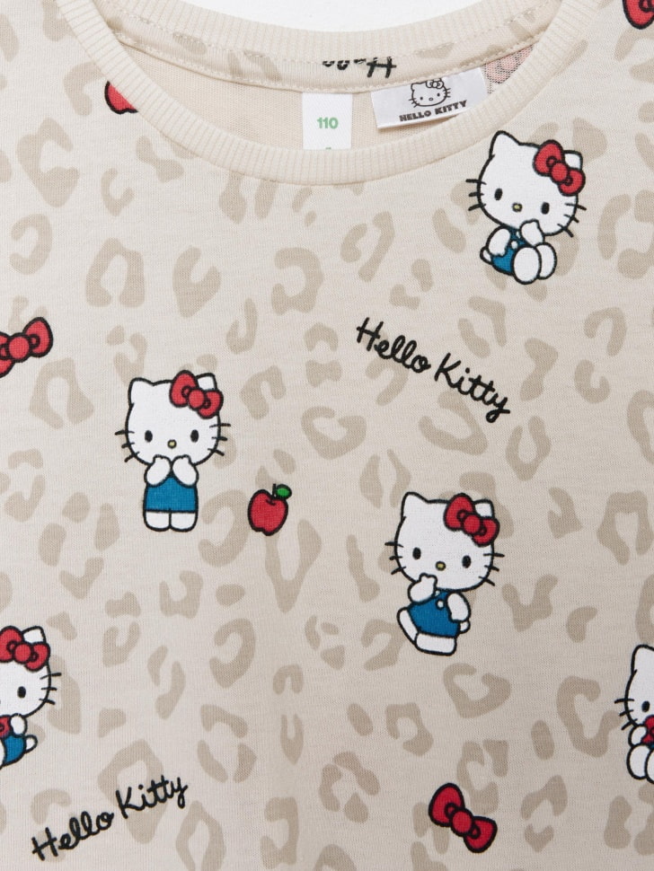 Лонгслив с принтом Hello Kitty для девочек. Фото №7