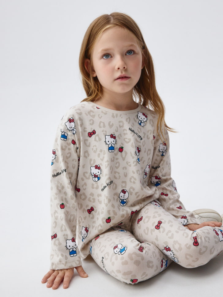 Лонгслив с принтом Hello Kitty для девочек