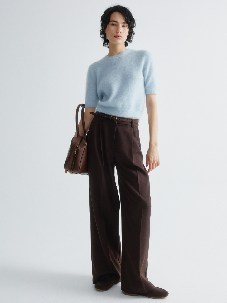 широкие брюки из костюмной ткани 4610517231628 фотография