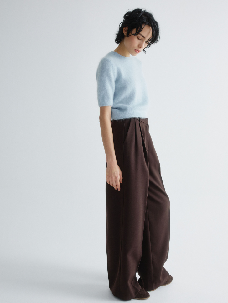 широкие брюки из костюмной ткани 4610517231628 в интернет магазине