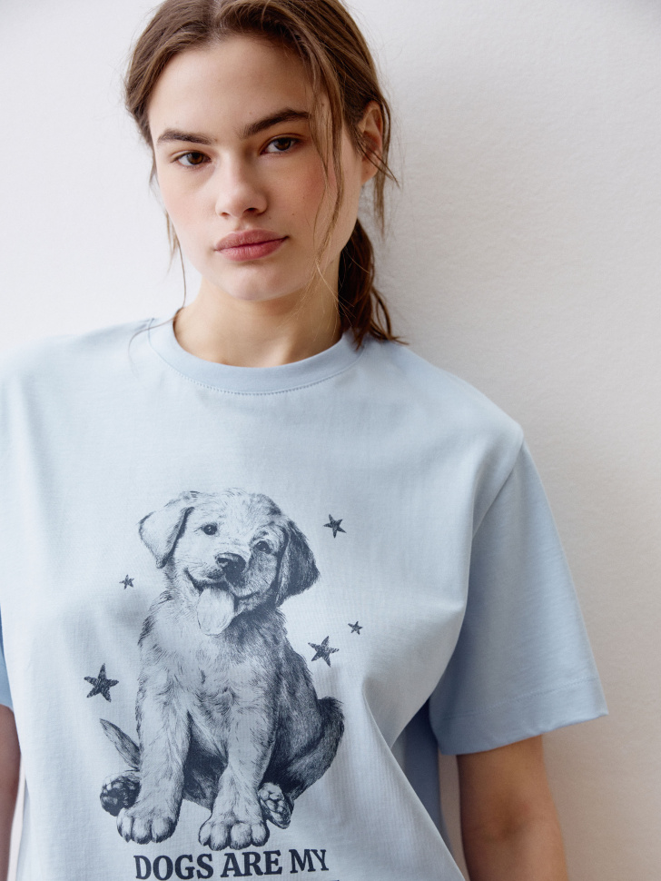 домашняя футболка оверсайз с принтом 4610517330031 в интернет магазине