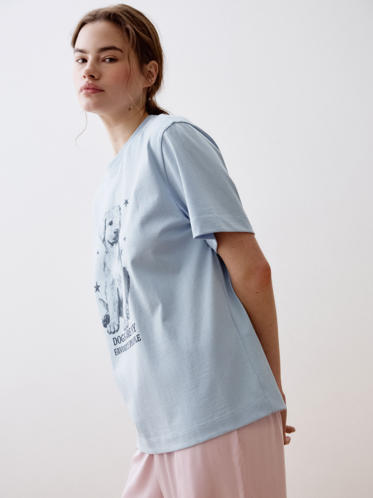 домашняя футболка оверсайз с принтом 4610517330031 с промокодом