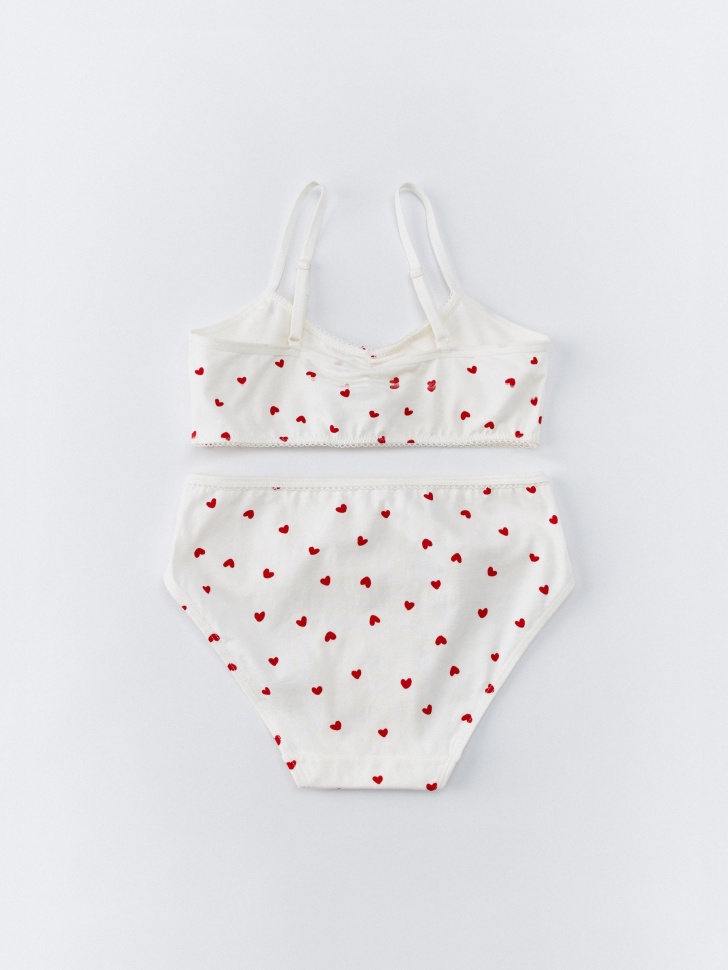 набор из топа и трусов-слипов с принтом для девочек 4610517119704 по акции