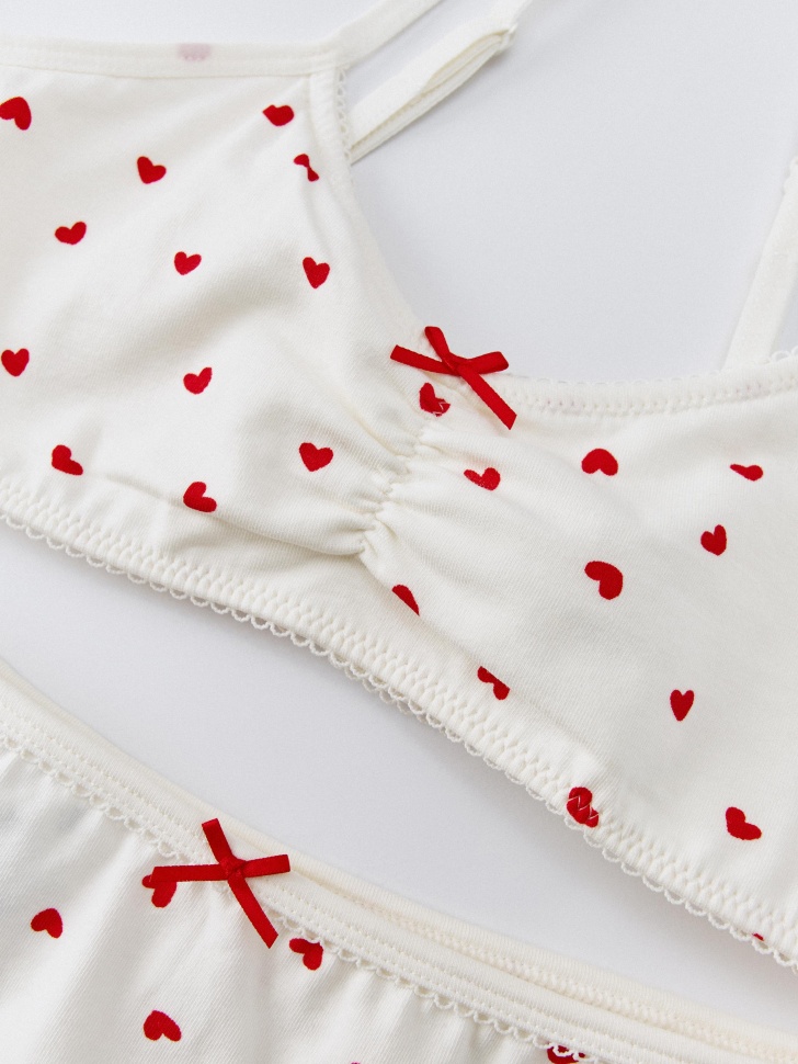 набор из топа и трусов-слипов с принтом для девочек 4610517119704 в интернет магазине