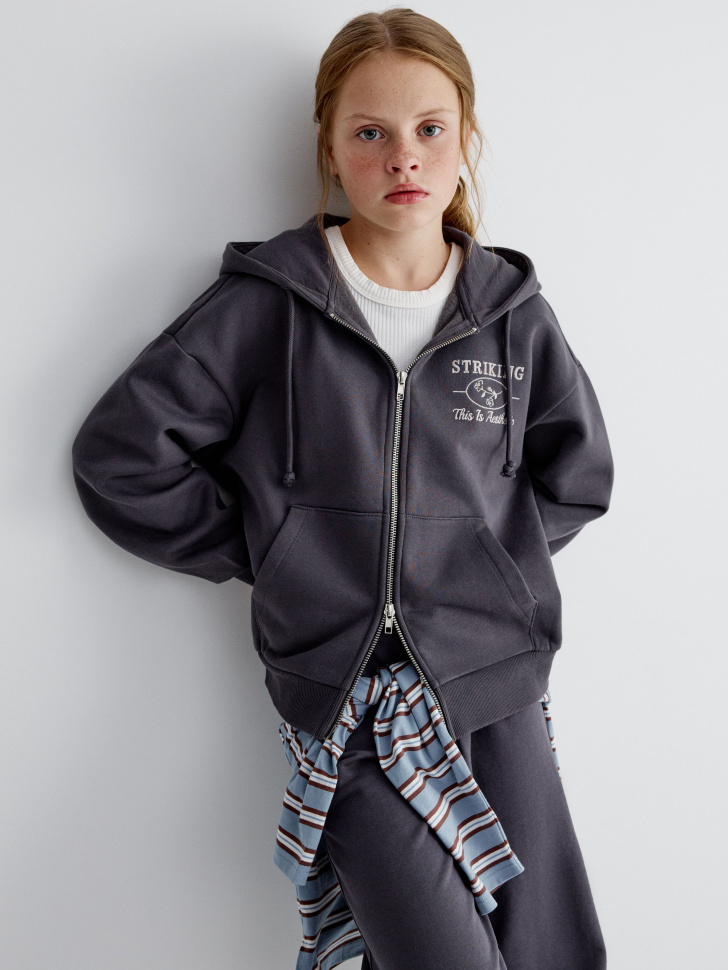 Толстовка SELA с капюшоном для девочек, арт. 34339