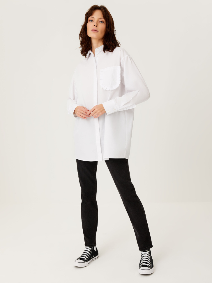 

Джинсы стретч mom fit с разрезами, Серый