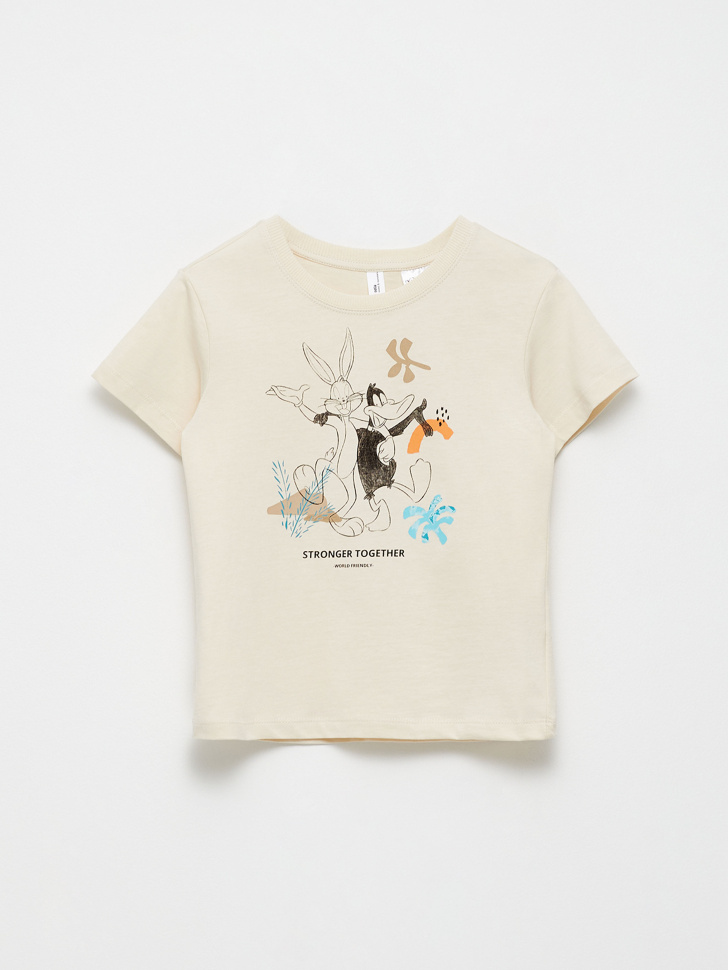 

Футболка с принтом Looney Tunes для мальчиков, Белый