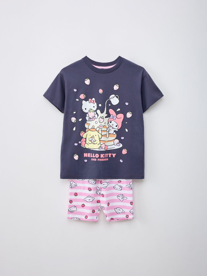 

Трикотажная пижама с принтом Hello Kitty для девочек