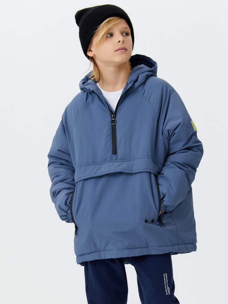 

Куртка-анорак с капюшоном для мальчиков, Синий