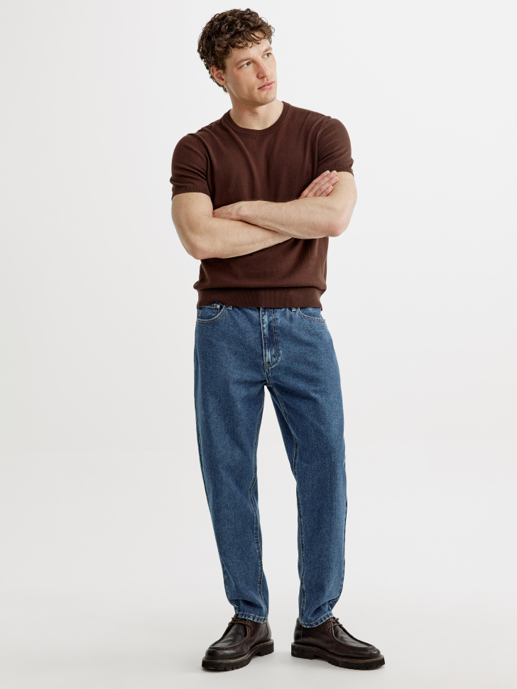 свободные укороченные джинсы со средней посадкой 4610517541581 фотография