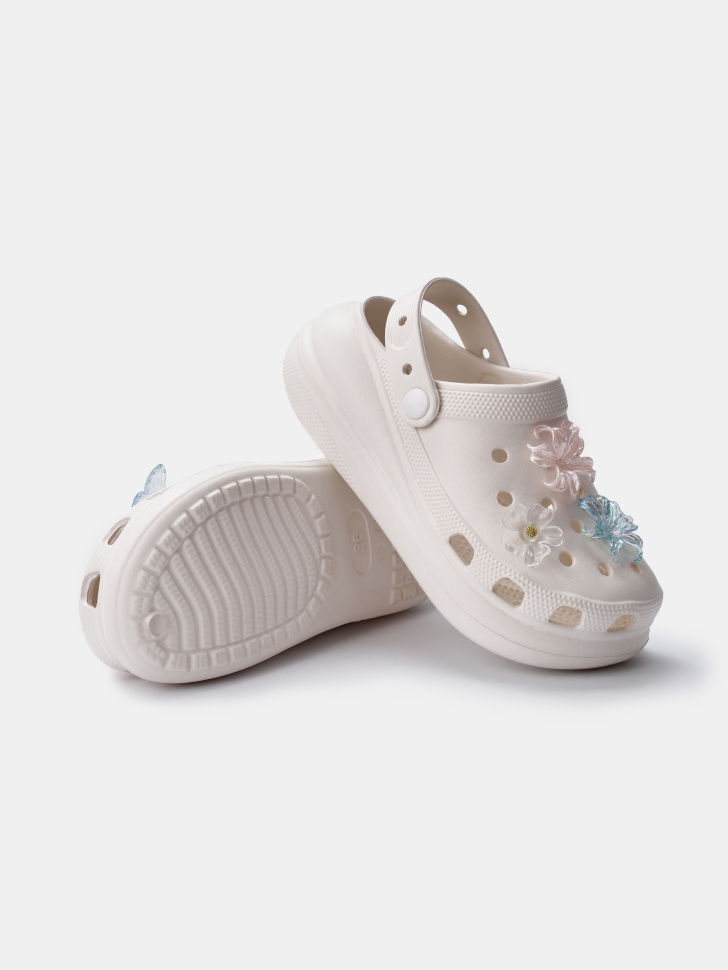 сабо с декором для девочек универсального стиля с лицевой стороны