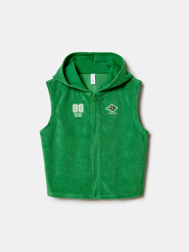 Жилет Sela для мальчика, зеленый, арт. 52028