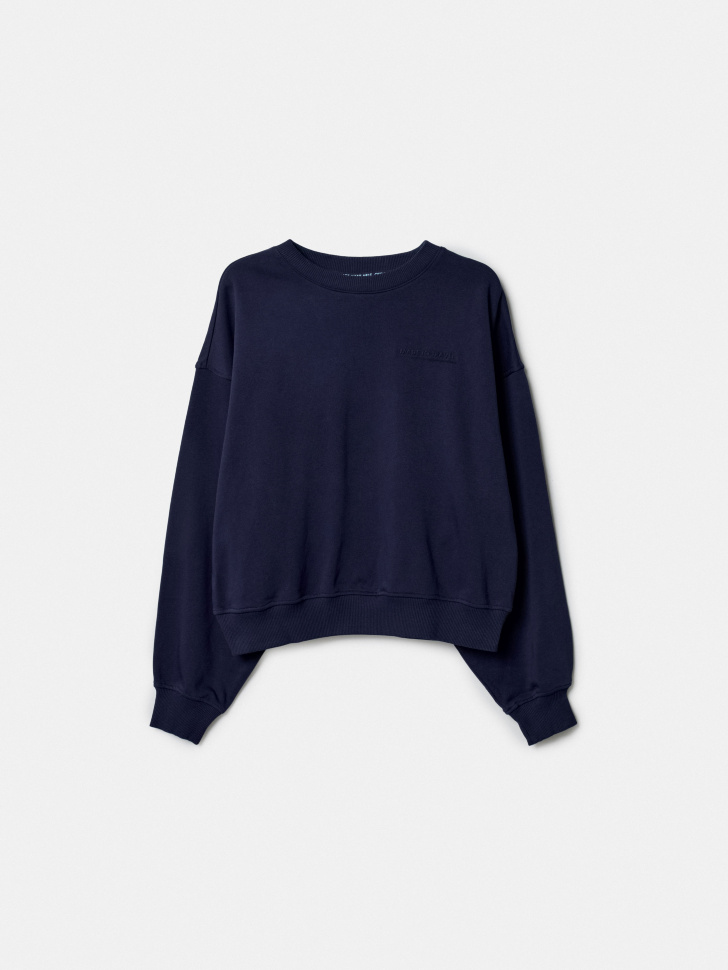 Свитшот оверсайз SELA, синий, арт. 52106