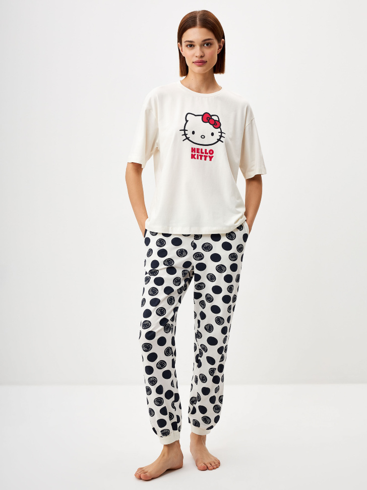 

Трикотажная пижама с принтом Hello Kitty