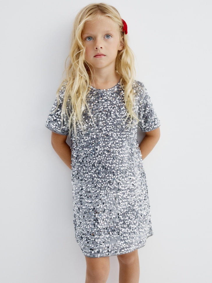 нарядное платье с пайетками для девочек 4610517039613 фотография