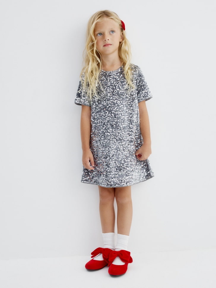 нарядное платье с пайетками для девочек 4610517039613 по акции