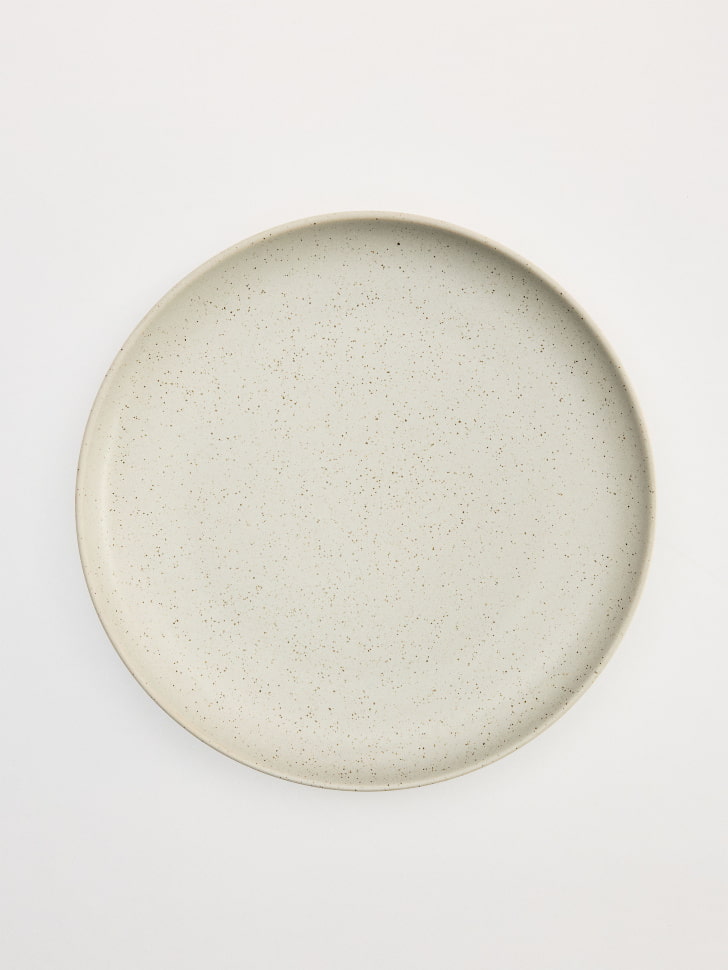 Обеденная тарелка из керамики, бежевый с вкраплениями, арт. art001