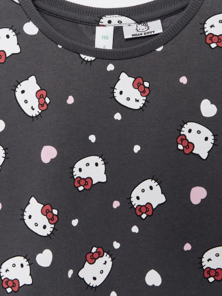Лонгслив с принтом Hello Kitty для девочек. Фото №6