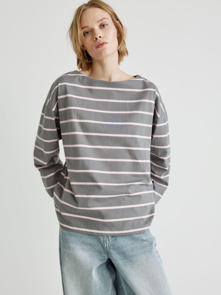 лонгслив оверсайз в полоску 4610517267429 фотография