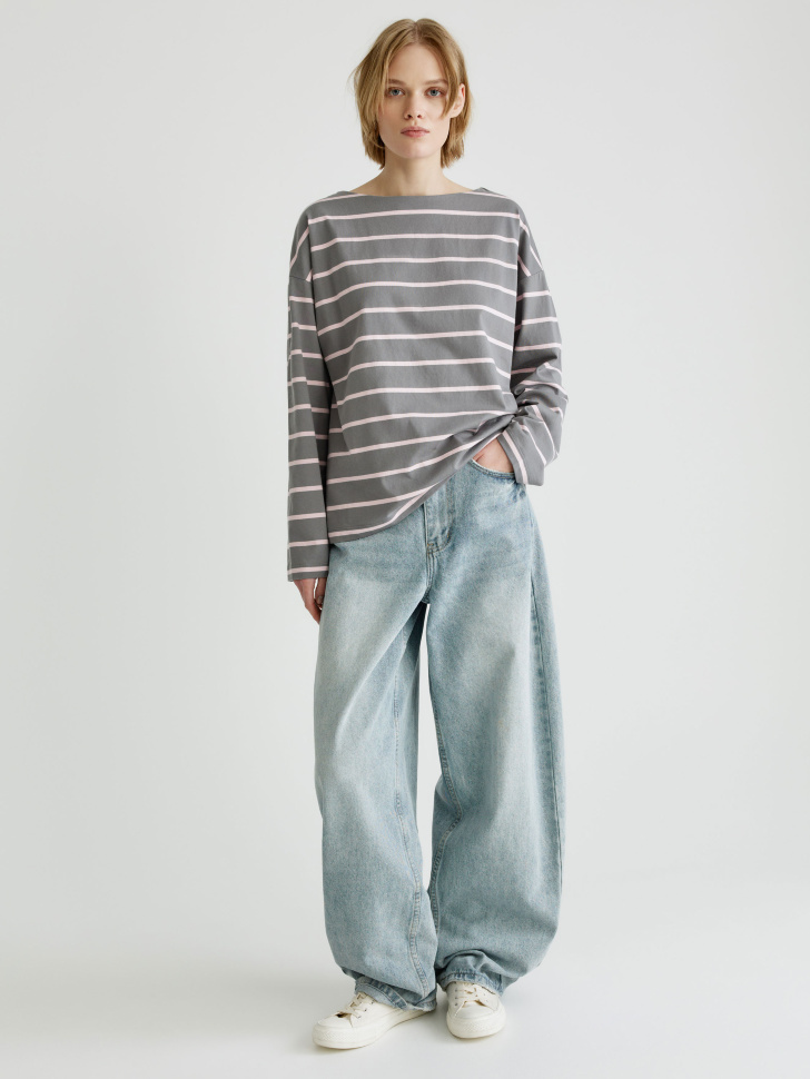 лонгслив оверсайз в полоску 4610517267429 по акции