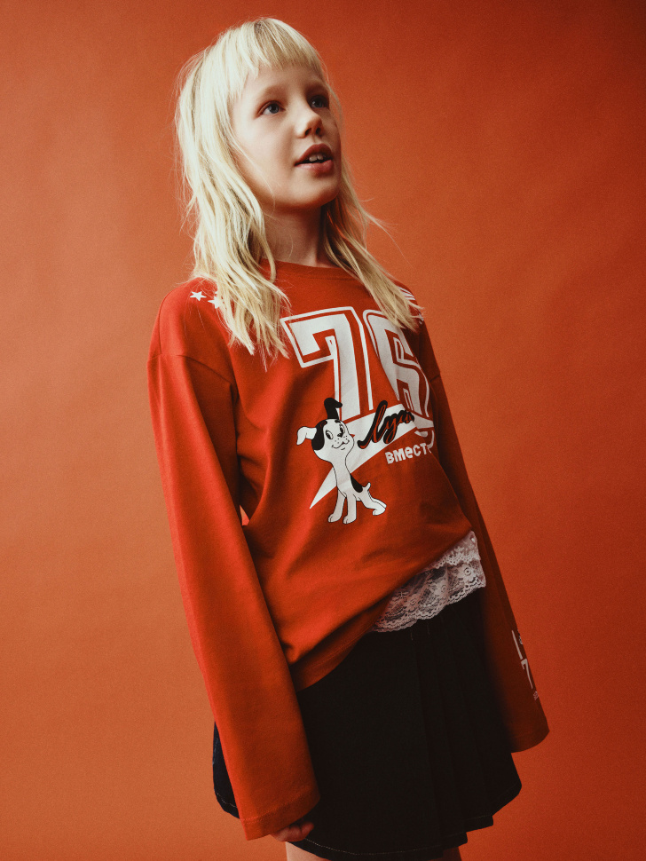 Лонгслив Sela x Союзмультфильм с вышивкой, арт. 35425