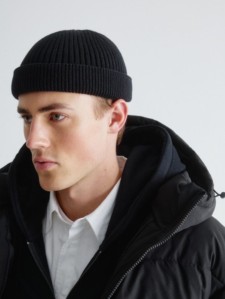 

Укороченная шапка-бини в рубчик, SL6801113301