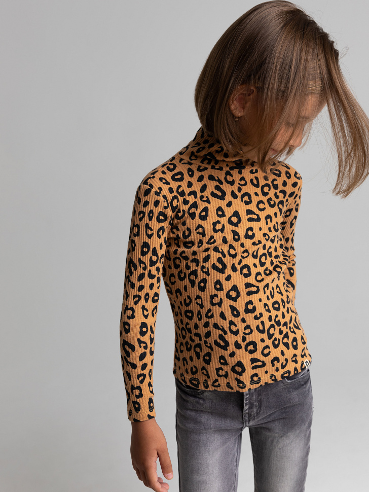 

Водолазка с принтом для девочек, Бежевый