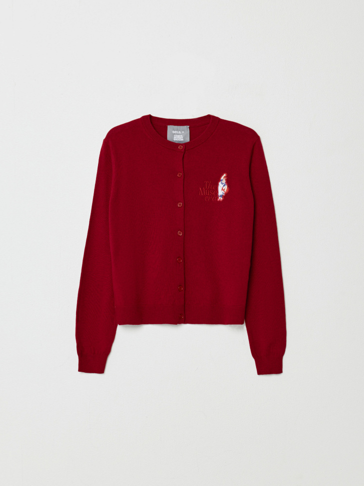 кардиган с содержанием кашемира  x союзмультфильм из кашемира спереди