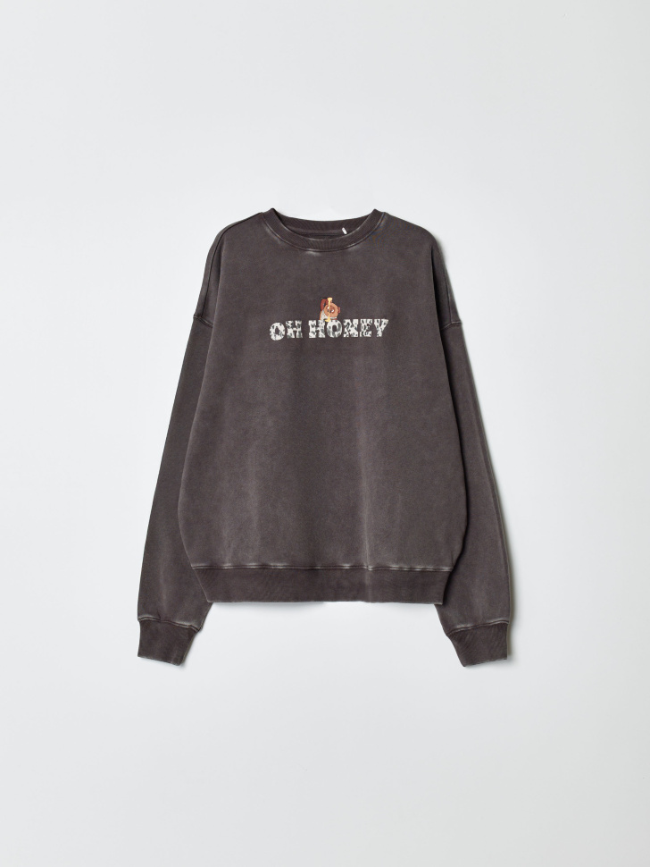 Свитшот оверсайз SELA x Союзмультфильм, серый, арт. 35814