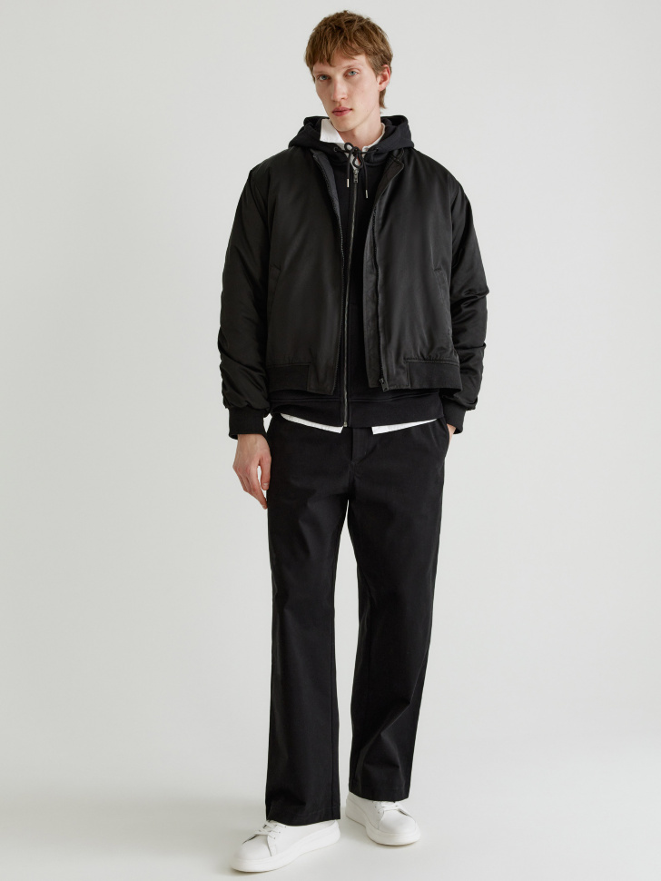 утепленный бомбер из твила от бренда sela вид слева