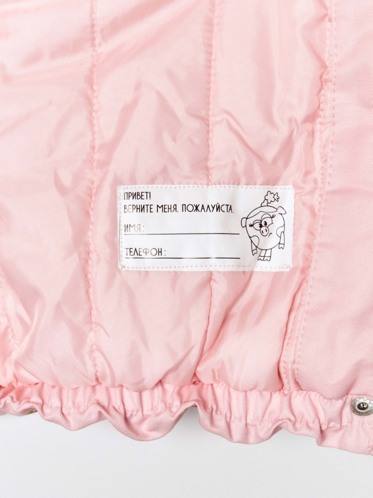 бомбер оверсайз для девочек с принтом  x смешарики из синтепона спереди