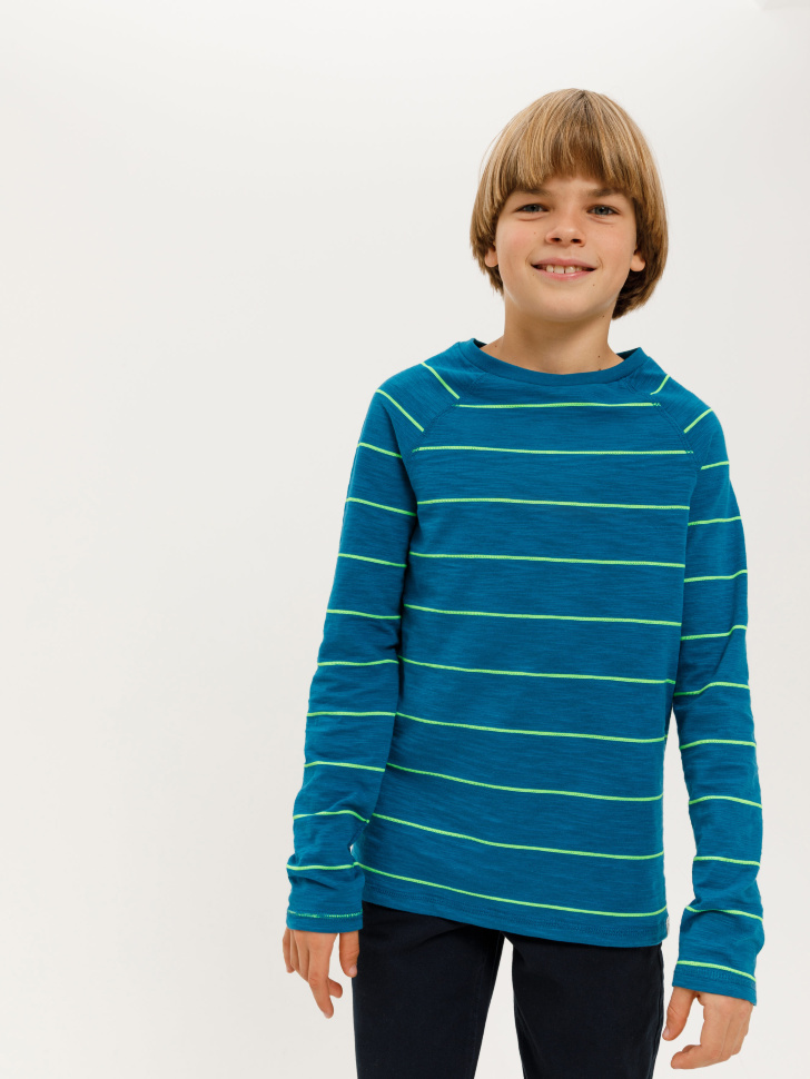 Лонгслив для мальчиков (синий, 128/ 8-9 YEARS)