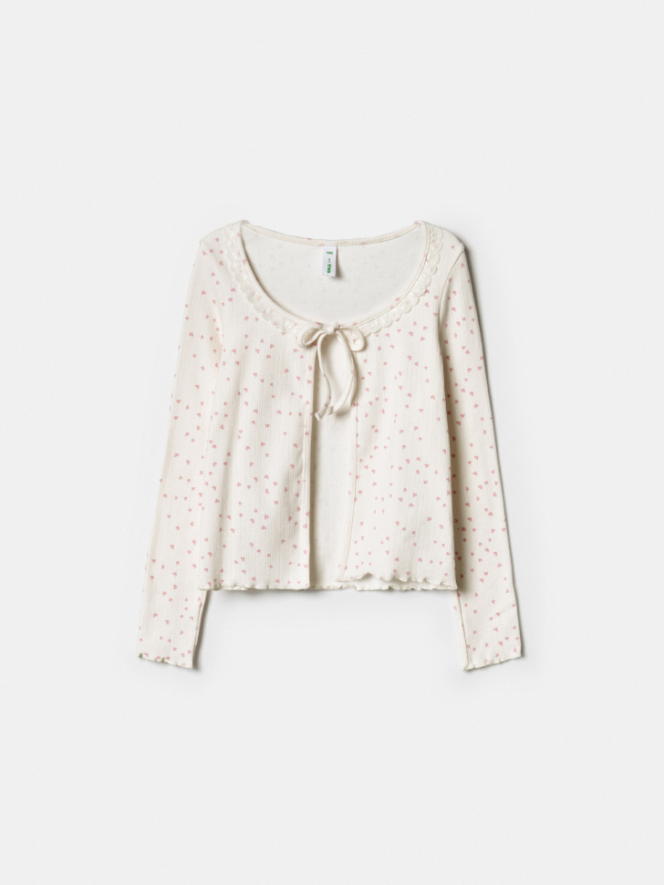 Кардиган Sela для девочек, белый, арт. 41363