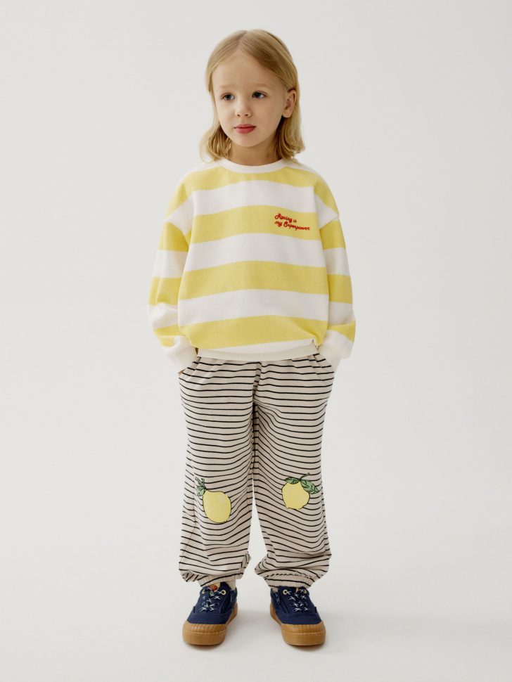 Джоггеры Sela в полоску для мальчиков, разноцветный, арт. 45043