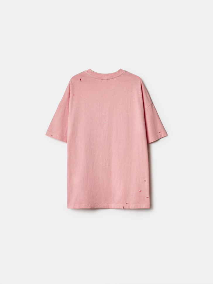 футболка оверсайз в стиле гранж для девочек из россии вид сбоку